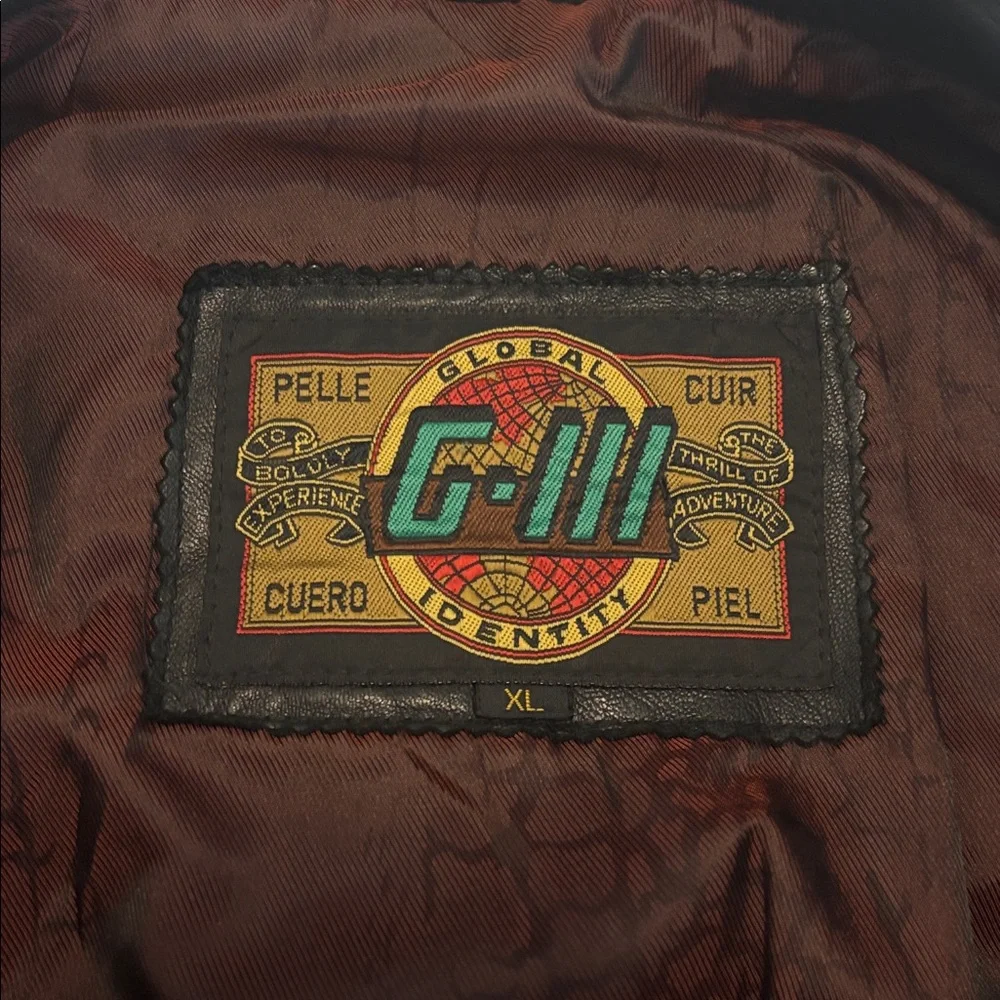 Pelle Cuir G-III Men's Black 100%Leather Military Jacket